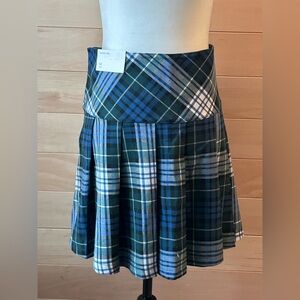 NWT American Eagle tartan, high-rise mini skirt Size 14 stretch preppy Y2K plaid